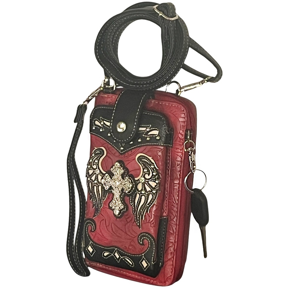 Cross Small Cell Phone Purse Wallet Crossbody Bag For Women Cellphone Key Holder